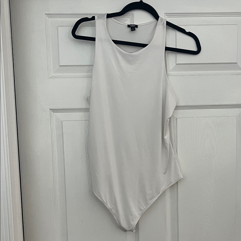 White Sleeveless Women's Thong Bodysuit